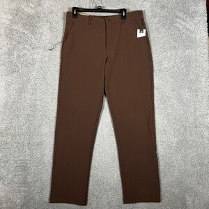 Goodfellow Pants Tech Trouser Mens M Brown Wrinkle Resistant 4 Way Stretch